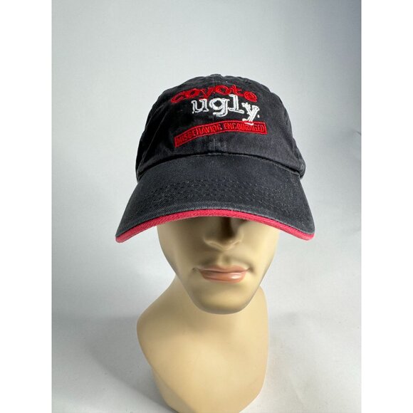 Coyote Ugly Las Vegas Black & Red Baseball Cap One Size Adjustable Strapback - Picture 16 of 16